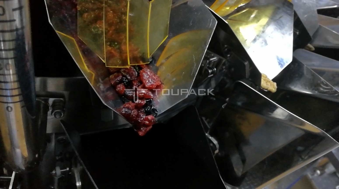 Z Volledige Automatische Wegende de Verpakkingsmachine van de Lifttransportband voor Seizoen Bean Raisin Peanut Snacks Rice