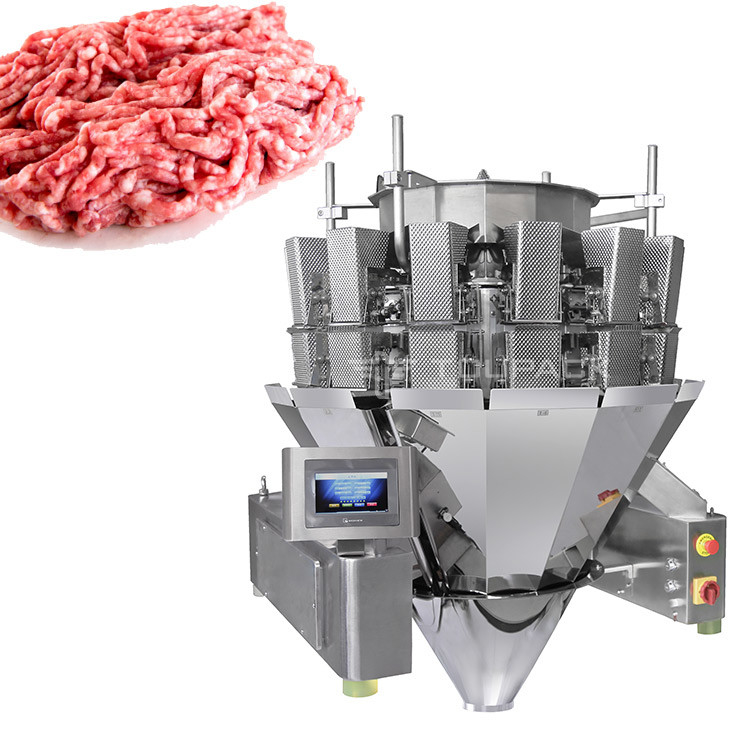 14 hoofd Fijngehakte het Wegen en de Verpakkingsmachine van het het Varkensvlees Verse Vlees van de Schroefweger 2.0KW 410kg