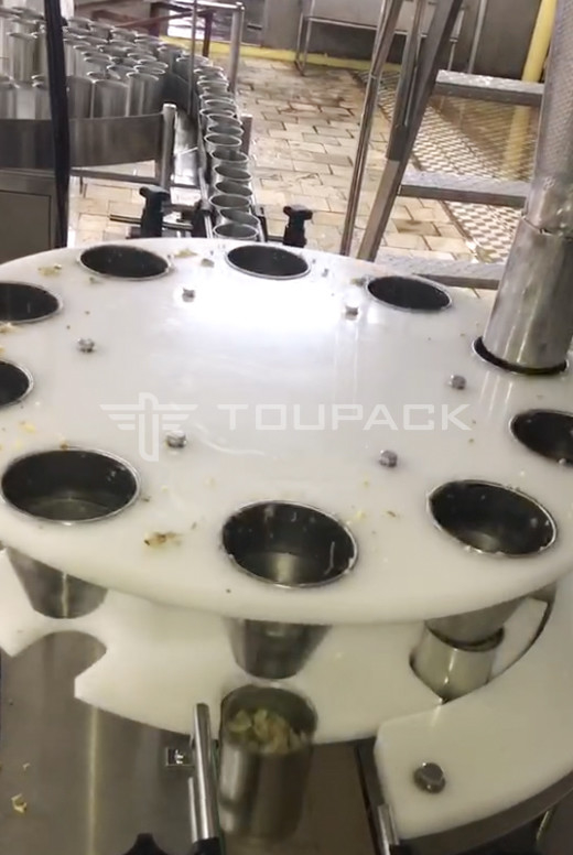Automatische weegmachine voor het vullen en afdichten van flessen met blik 10-500 g ingeblikt slakkenvlees