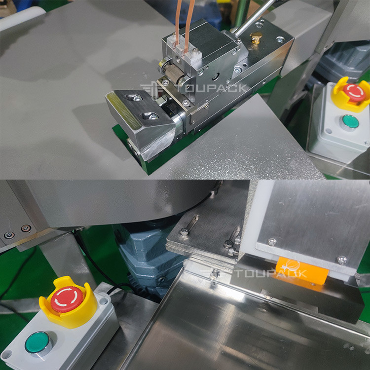 Handmatige knoflookmaaszak verpakkingsmachine met stapels semi-automatische gembermaaszak knippen verpakkingsmachine