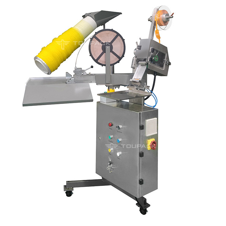 Handmatige knoflookmaaszak verpakkingsmachine met stapels semi-automatische gembermaaszak knippen verpakkingsmachine