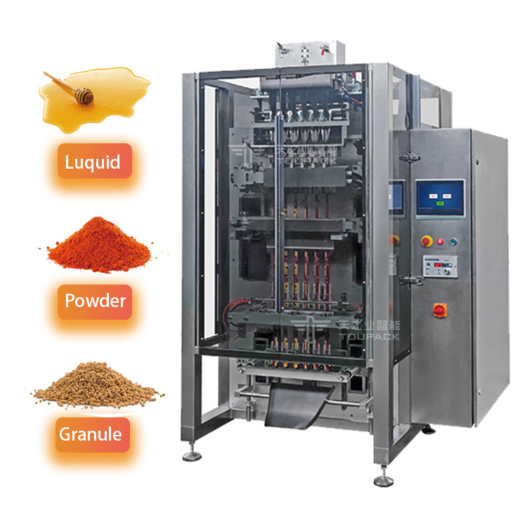 Verticale verpakkingsmachine voor vloeibare saus, sportgel, chocoladepasta, mayonaise, honingcondense