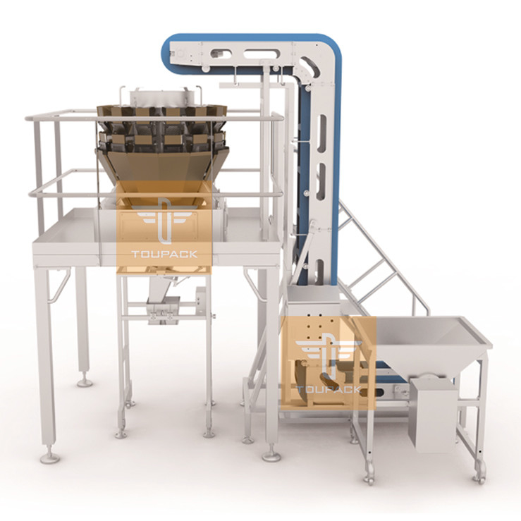 Gewichten en vullingsystemen vers vlees 14 koppen Schroefvoeding Multihead Weiger