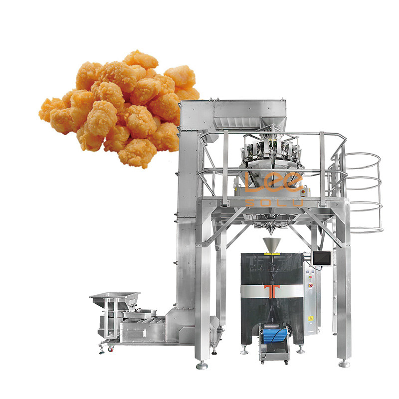 Muti-functie High Speed Bevroren vleesballen Vffs Krimpen verpakkingszakken machine Bevroren groenten Multihead Weigher