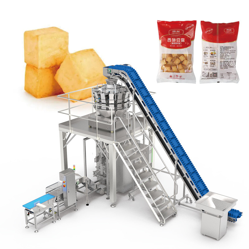 2 kg bevroren voedsel verpakkingsmachines Multihead Weeging Bevroren rundvlees Kip nauwkeurig wegen en verpakkingsmachine