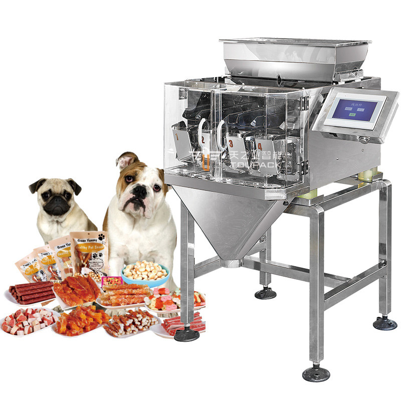 Voedsel voor natte en droge huisdieren Multihead Weiger Packing Machine Hond en kat Voedsel met een gewicht van 120g 240g 400g 1kg Pouch Packing Machine