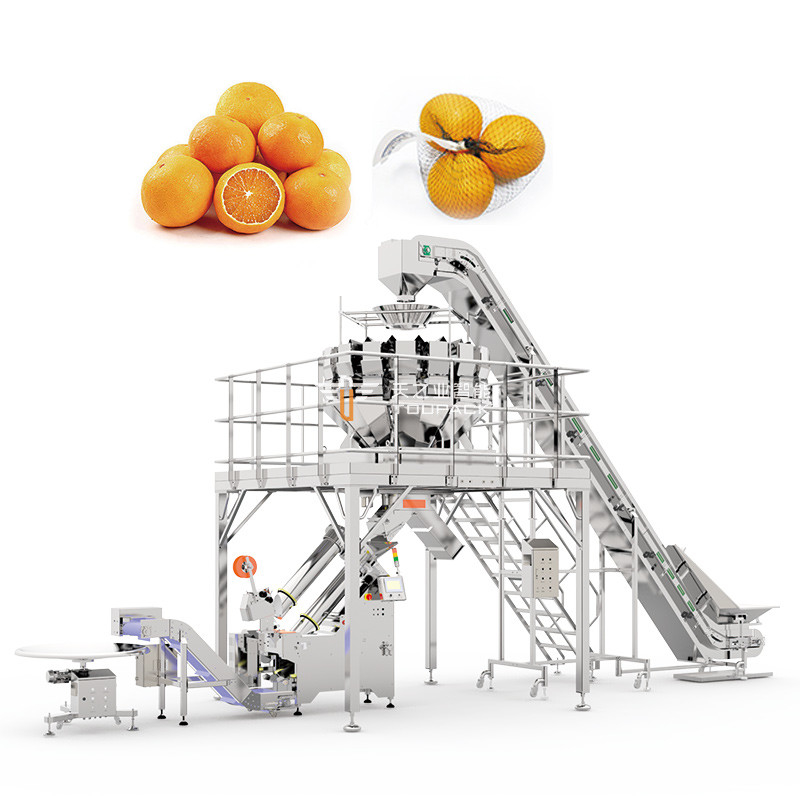 Maaszakverpakkingsmachine uienmaaszakjes knipmachine groenten en fruit maaszakverpakkingsmachine