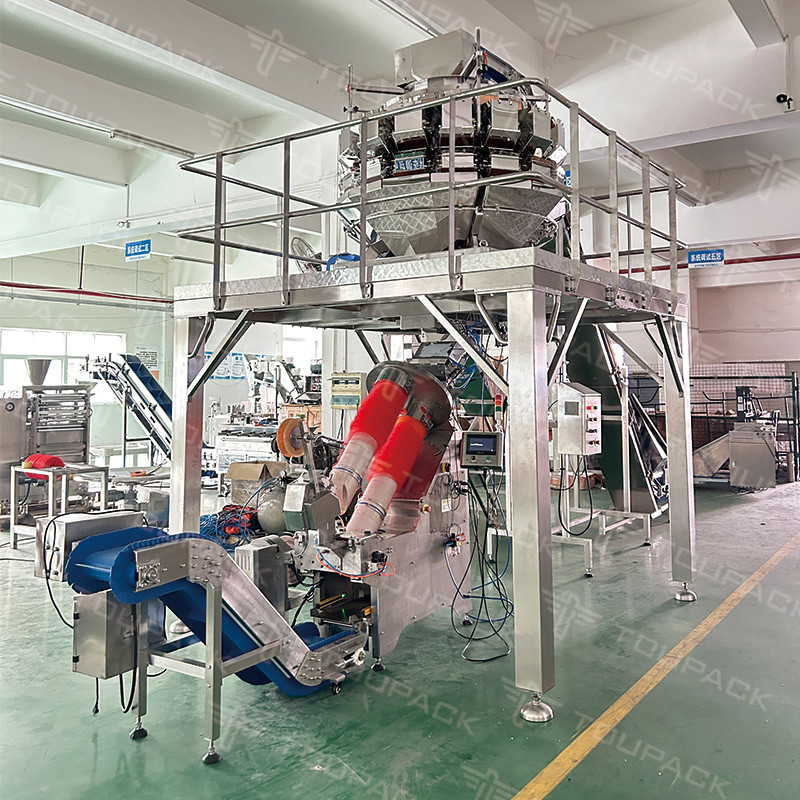 Maaszakverpakkingsmachine uienmaaszakjes knipmachine groenten en fruit maaszakverpakkingsmachine