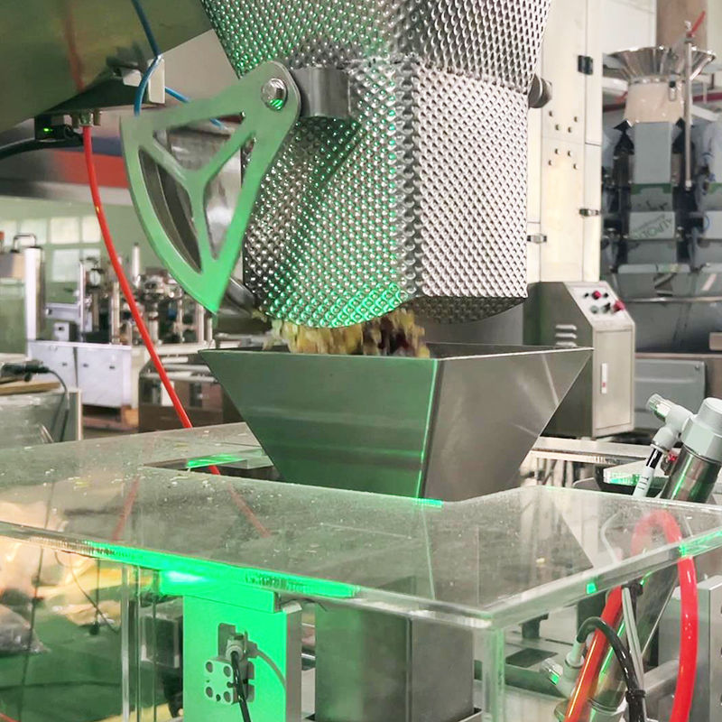 Multimateriaal 2,5 kg huisdiervoedselverpakkingsmachine met multihead weiger lineaire weiger voor ziplock doypack zak verpakken