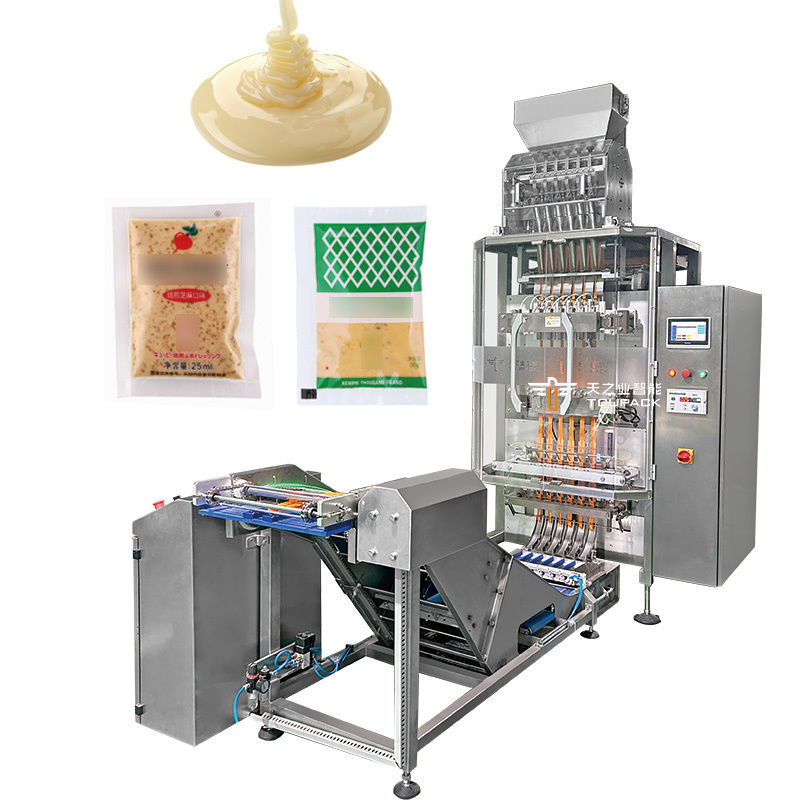 High Speed Tomato Sauce Four Side Sealing Packaging Machine Automatic Seasoning Multi-column Liquid Packaging Machine (HVM) - Verpakkingsmachine voor de verpakking van Tomato Sauce