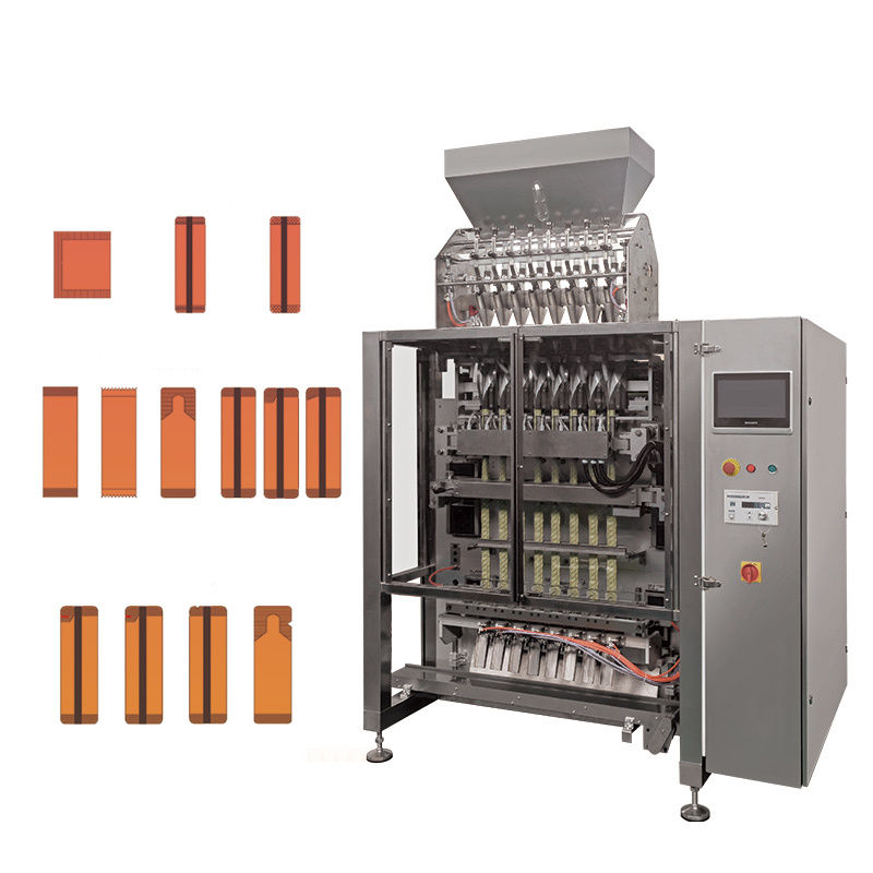 Volautomatische Vffs Ketchup Verpakkings- en Afvulmachine Multi-track Verticale 4-zijden Seal Sachet Tomatensaus Verpakkingsmachine