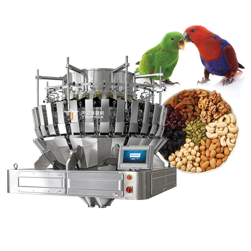 Automatische 10g-1000G Pouch Parrot Food Packing Machine Suiker Noten Specerijen Thee Blaadzak Verpakkingsmachine Multihead Weiger