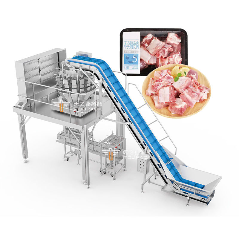 Precieze en efficiënte automatische weeg- en doosverpakking voor Ribeye Steaks