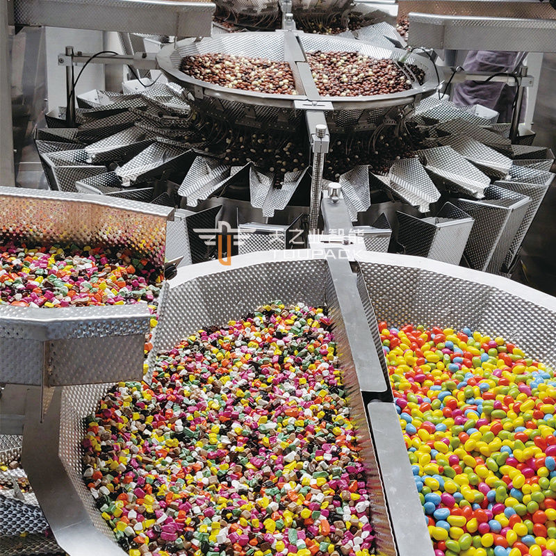 Auto Stand Up Pouch Doypack Weeging Packing Granule Peanut Cashew Nuts Multihead Weigher Filling Machine