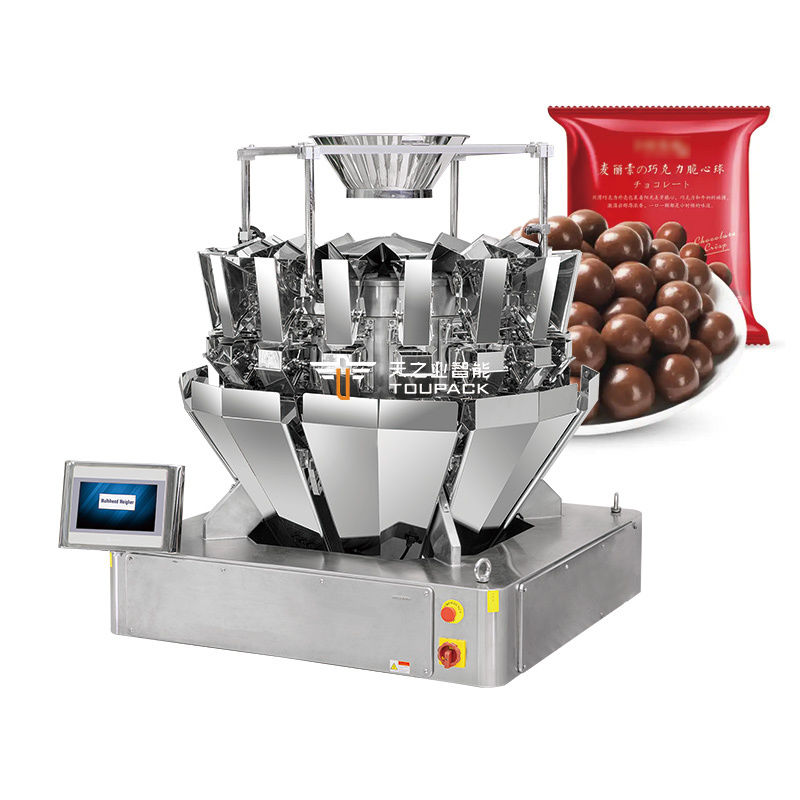 Automatische bulk snackvoedsel verpakkingsmachine koekjes gummy zakje zak vullen machine multihead weger verpakkingsmachine
