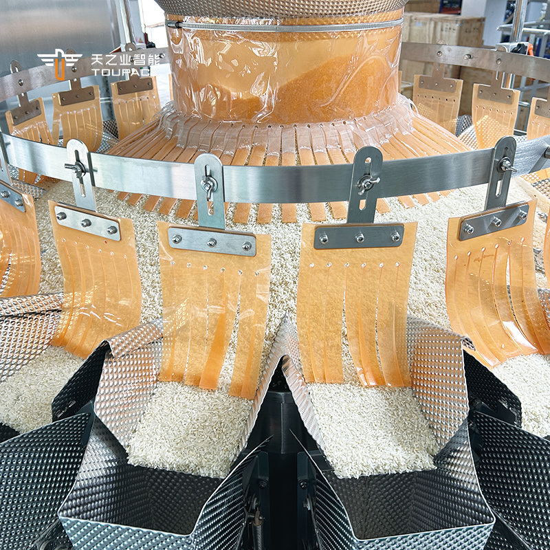 Automatische pistache popcorn maïsvlokken roostering pinda's verpakkingsmachine cashew noten multihead weiger verpakkingsmachine