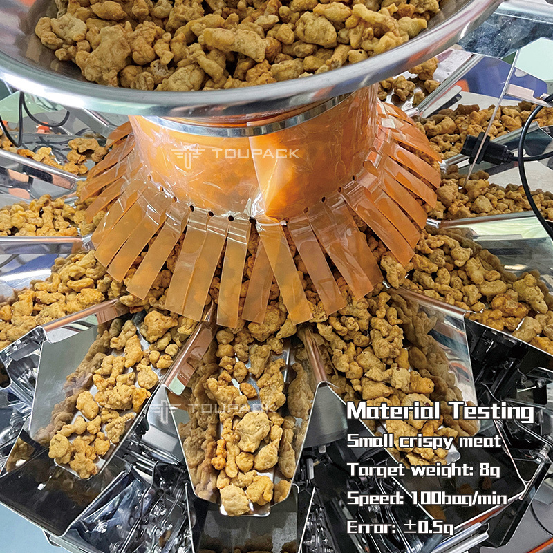10/14 Hoppers Multihead Weiger Pellet Packing Machine Plastic Bags Verticale Multihead Weiger Packing Machine
