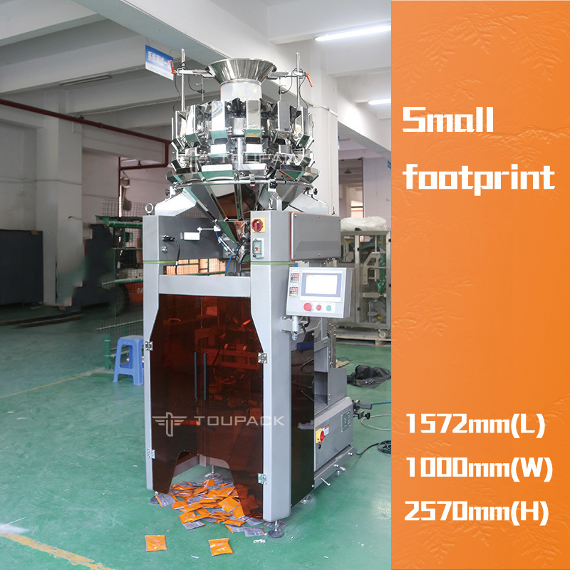 10/14 Hoppers Multihead Weiger Pellet Packing Machine Plastic Bags Verticale Multihead Weiger Packing Machine