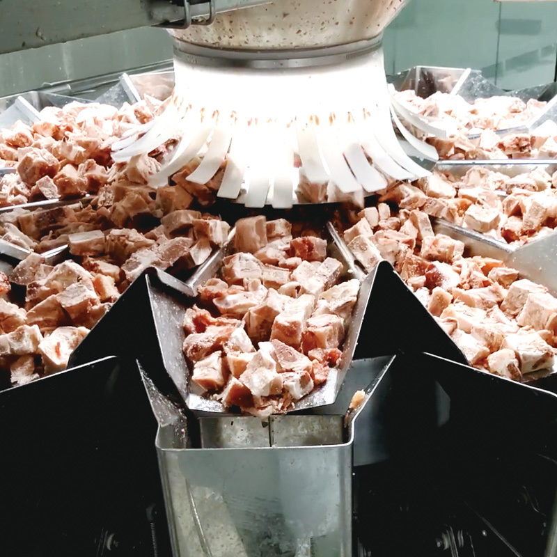 1kg 2kg Kip Vlees Nuggets vleugels Vlees voorgebouwd zak Multihead Weiger Stand up zak Rotary vul zegel verpakkingsmachine