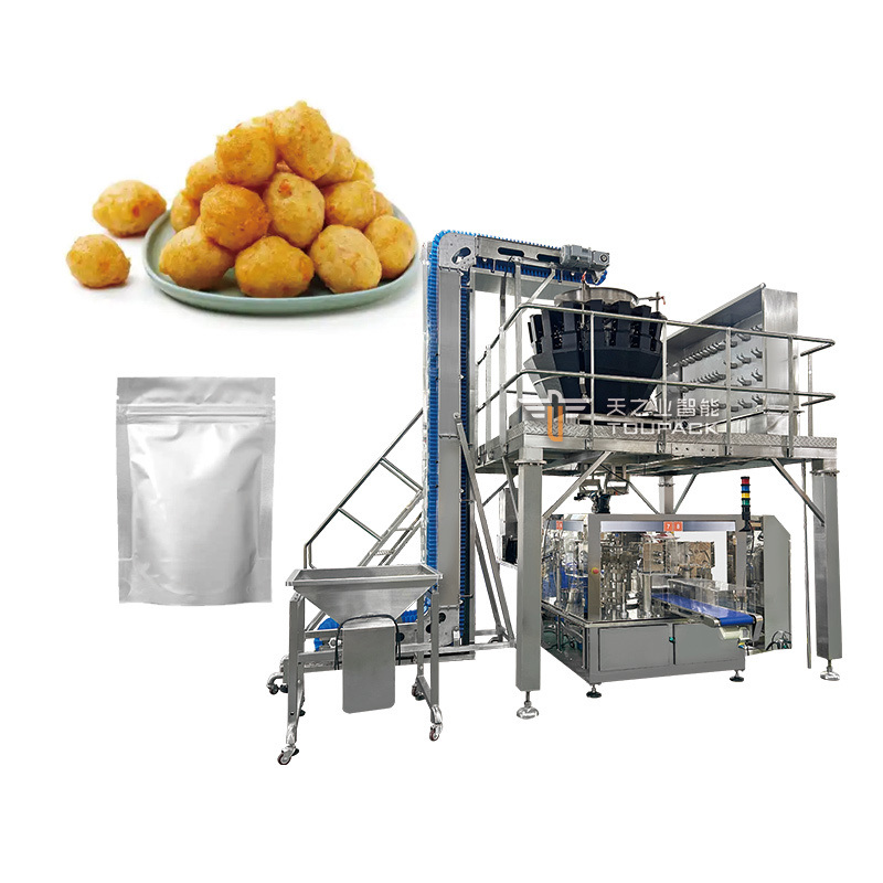 Automatic Multihead Weigher Packing Machine with 5-50 Bag/min Speed for Zipper Bag Packaging and Remote Monitoring