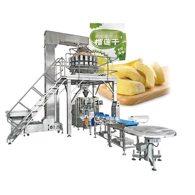 Hoogwaardige weeg- en verticale vul- en verpakkingsmachine voor gedroogde dadels, gedroogde banaan, appelschijfjes, gedroogde mango, gedroogd fruit