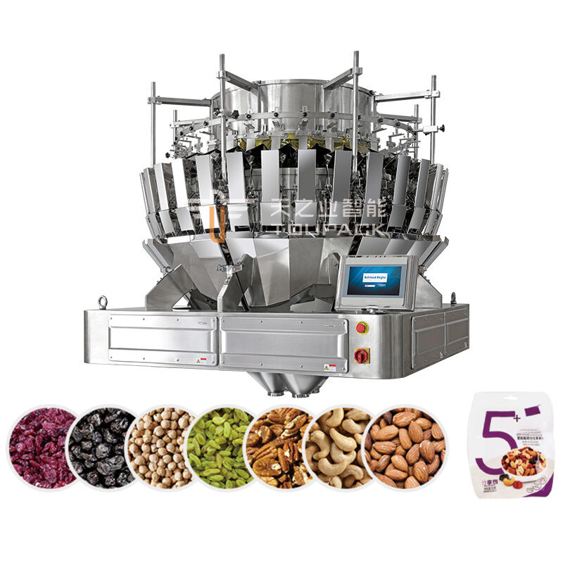 Verticale verpakkingsmachine voor 3l of 5l noten 14 koppen Verticale verpakkingsmachine voor 32 koppen Meerkoppenverpakkingsmachine voor gedroogd fruit