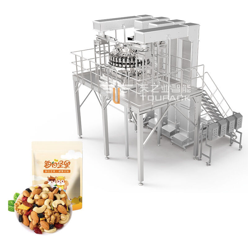 Verticale verpakkingsmachine voor 3l of 5l noten 14 koppen Verticale verpakkingsmachine voor 32 koppen Meerkoppenverpakkingsmachine voor gedroogd fruit