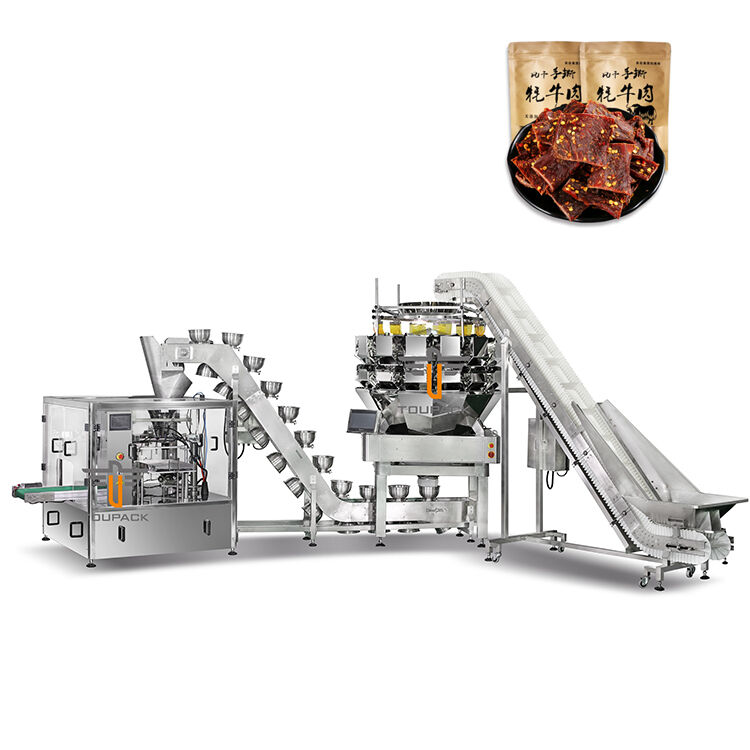 Long Strip Snack Food Weighing Hard Candy Packing Machine Gebakken deeg Twist Verpakkingsmachine Zipper Bag Kussen Verpakkingsmachine
