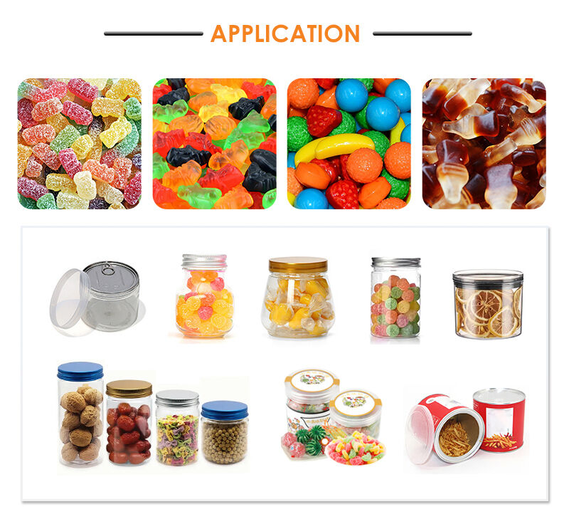 CE Factory Customisable Automatic Chips Candy Filling and Sealing Production Line Snack Packaging Machine voor pot/fles/blik