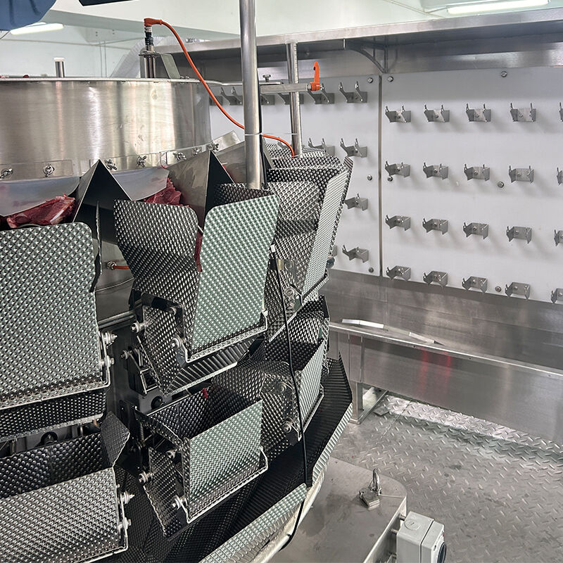 Diepvriesproducten Schroefvoeding Multihead Weegmachine Automatische Tray Verpakkingslijn