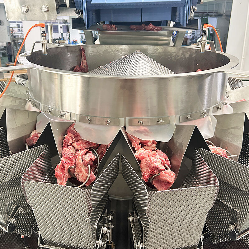 Diepvriesproducten Schroefvoeding Multihead Weegmachine Automatische Tray Verpakkingslijn