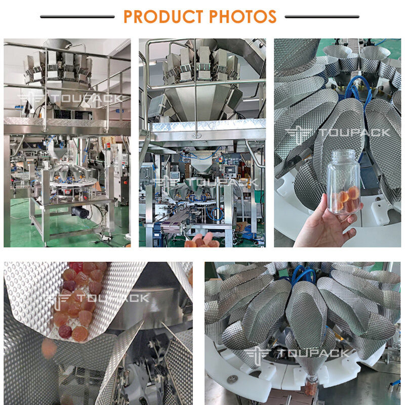 Biscuit Jar Multihead Weigher Filling Machine Plastic Jar And PET Can Cookie Packaging Machine