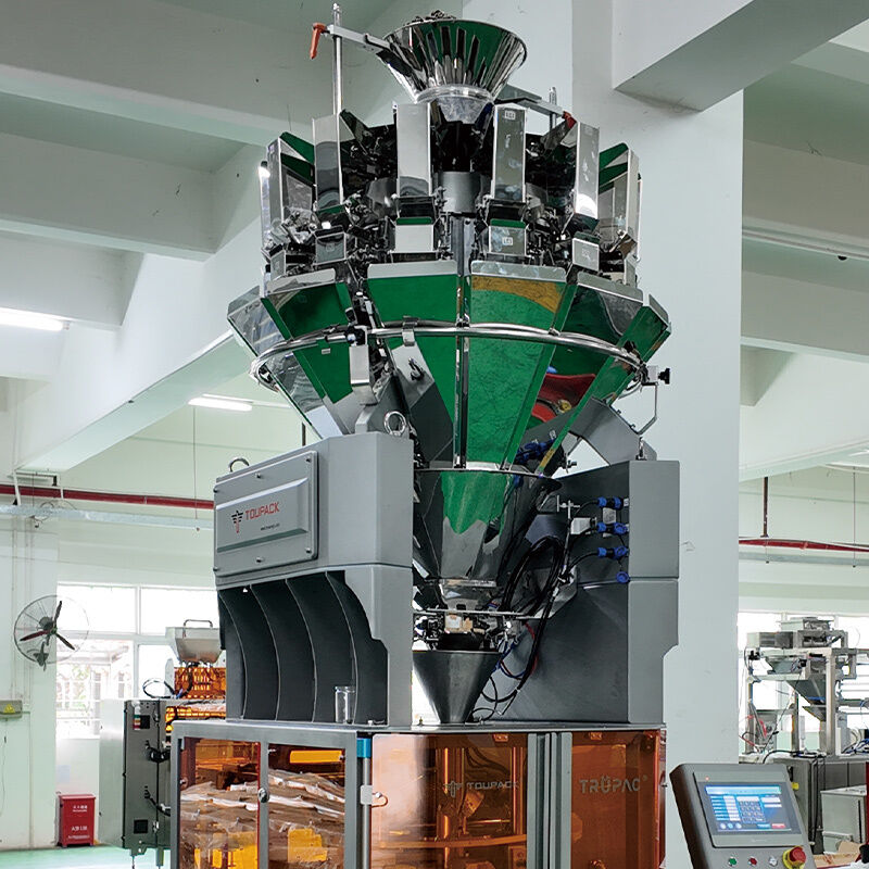 Snelle verticale vormvul- en sluitmachine met multiheadweger (80-200 zakken/min)
