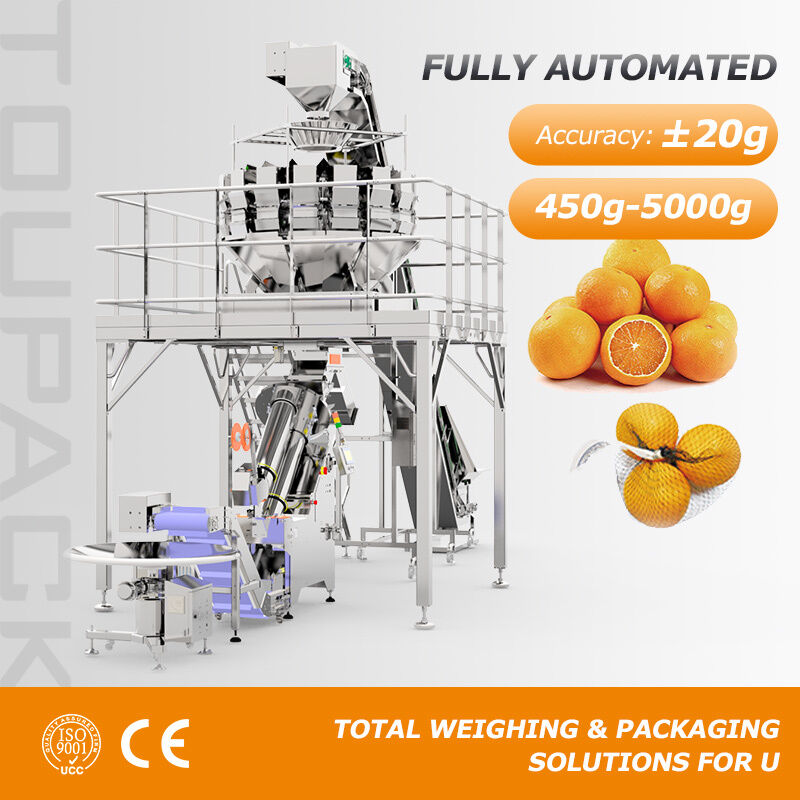 Automatisch fruitweeg- en netzakverpakkingssysteem | Snelle verpakkingsoplossing voor netzakken