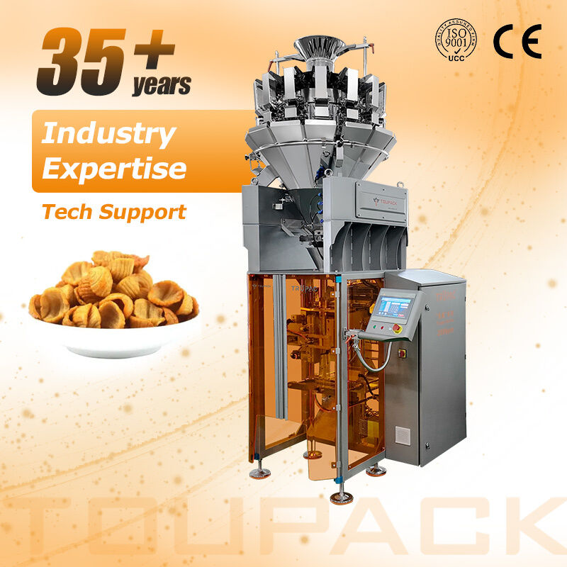 Automatische VFFS-verpakkingsmachine voor voedselverpakkingen met multihead weegmachine 20-200 verpakkingen per minuut hoog nauwkeurig weegsysteem