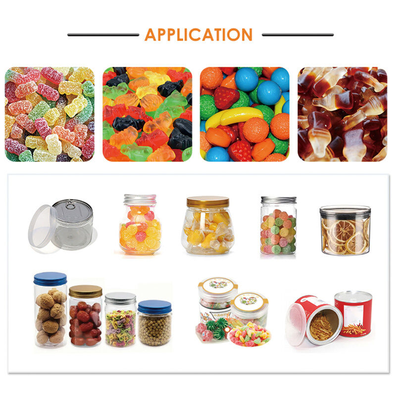 Hoge snelheid automatische schokkerige weeg- en plastic blikvulmachine voor snacks met rundvlees, varkensvlees, kip, gedroogd vlees