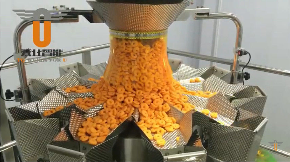 120bag/Min High Accuracy Multihead Weigher-Verpakkingsmachine voor Kaas en Uihoepels