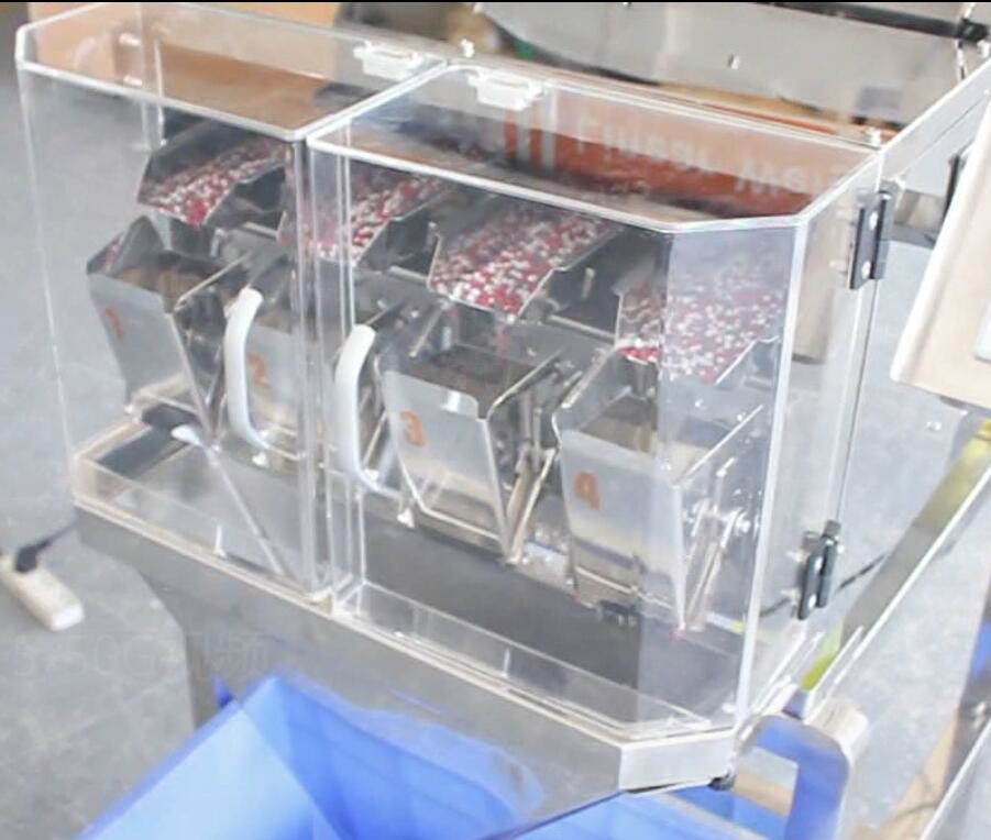 0.8KW 200g 4 Hoofdmachine van de de Wegersverpakking van 0.5L Lineaire 80 P/M