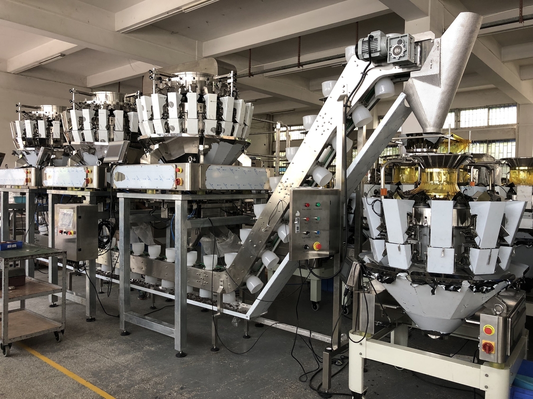 0.75KW het Type van het Voedsel Veilige Kom van de groenten in het zuur Verpakkende Machine Meetbare Alcoholistentransportband voor Flardenblokken