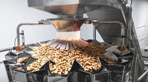 Tribune op van de de Machine2.5kg Pinda van de Zak Verticale Wegende Verpakking de Cashewnoten Verpakkende Machine