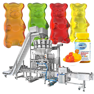 De automatische Fles kan van het de Machine Kleverige Suikergoed van de Kruik het Vullende Verpakking Gewicht van het de Snacksvoedsel en Verpakkende Machine
