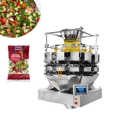 Salade 14 Hoofdmultihead-Wegers Configureerbare Verticale Verpakkende Machine
