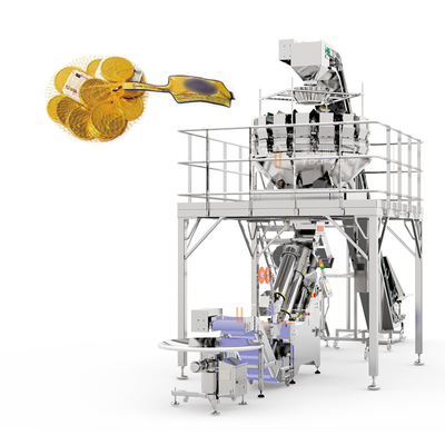 Gouden de Snelheid van Mesh Net Bag Packaging Machine 50BPM van de Muntstukchocolade het Knippen Machine