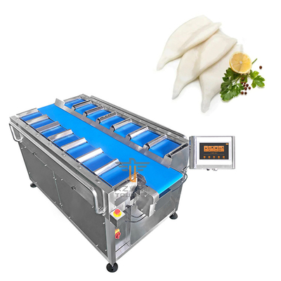 Voedsel Fruit Inktvisbuis Groente Combinatie Weegschaal Met Gordel Conveyor 12/14 Hoofd Handmatige Gordel Weegschaal