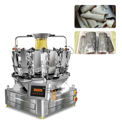 Waterdichte Automatische Multihead Weigerer Gewicht 1kg Zeevruchten Bevroren Vis Verpakkingsmachine