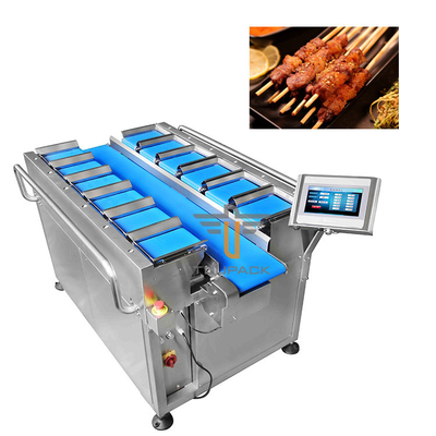 PLC Elektronische weegschaal Steak Vissen Kip Zeevruchten Garnalen worst Gewicht Meerhoofden Gordelvoedercombinatie