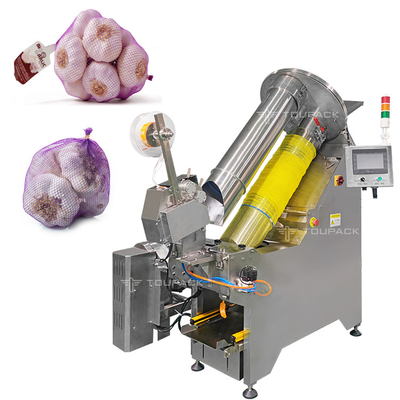 Automatische Walnut Net Bag Clipping Packing Machine Knoflook Mesh Bag Packing Machinery