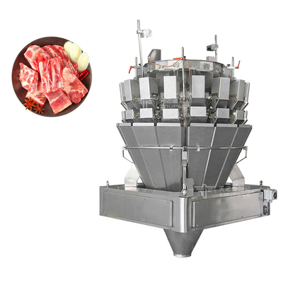 Bevroren vlees vers rauw varkensvlees stukjes ribben Multihead Weiger verpakkingsmachine met schroefvoeding