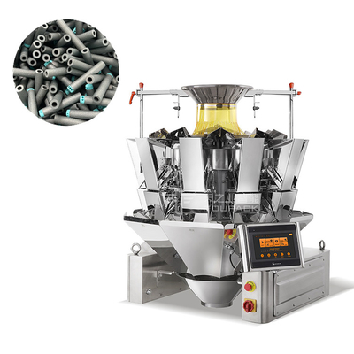 Automatische verpakkingsmachine voor kunststof en hardware met 14 10 koppen multihead weiger