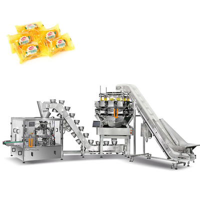 Verticale multihead weegmachine voor het verpakken van brood in zakken
